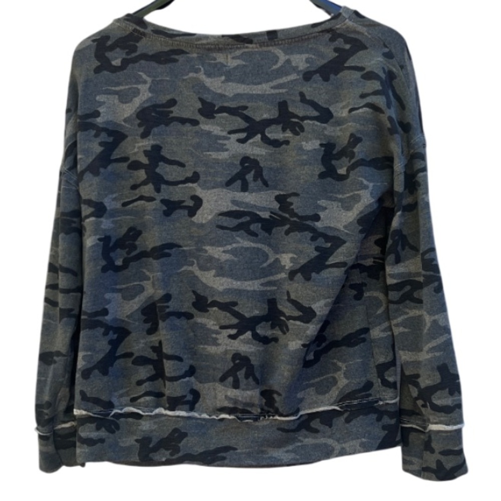 Sundry Off the Shoulder Sweatshirt Long Sleeved Camo Size 1 (US size Small) - Picture 4 of 12